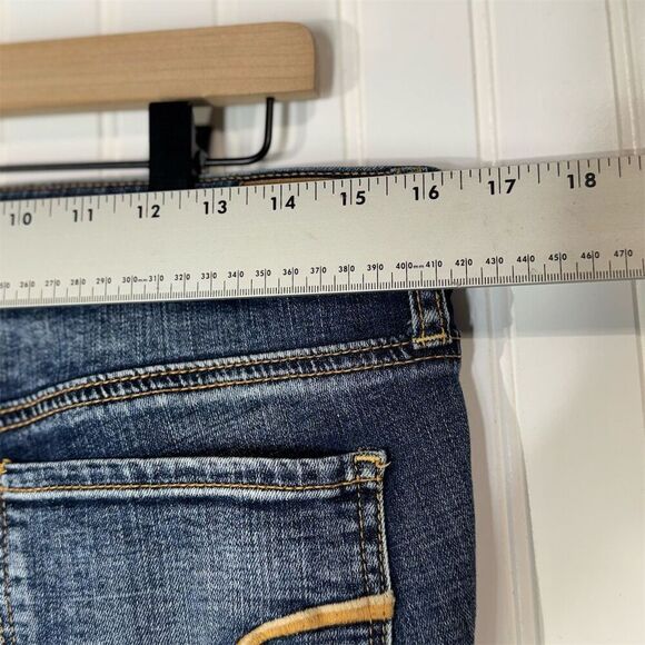 American Eagle Super Stretch Skinny Jeans 10 Short MediumWash Distressed Comfort - Picture 3 of 6